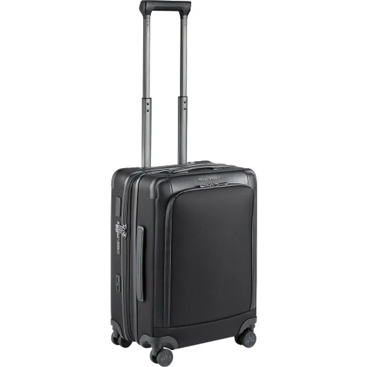 Porsche Design Roadster 4 Rollen Kabinentrolley 55 cm, Dehnfalte, schwarz, 100% Polycarbonat