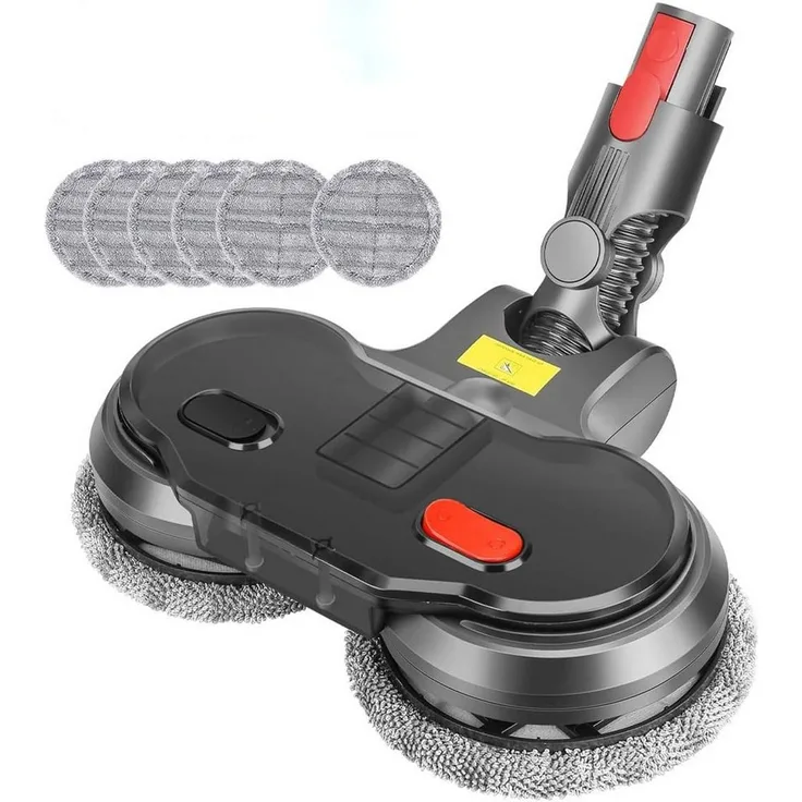 MSM Wischdüse Wischaufsatz für Dyson V7 V8 V10 V11 Animal, elektrischer Nass-Trocken Wisch-Kopf mit 6 Wischtüchern und Messbecher