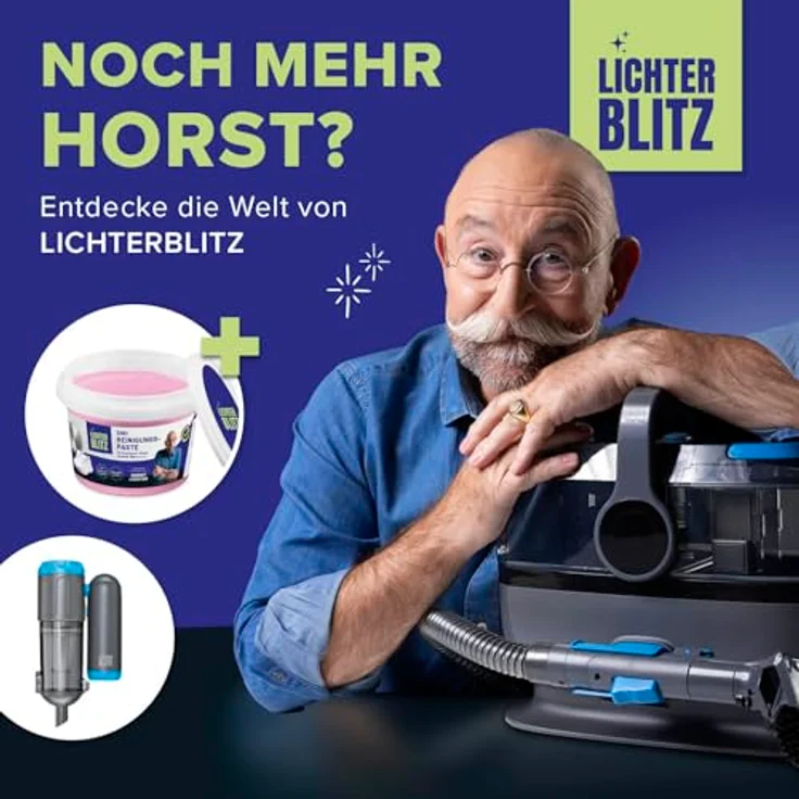 Lichterblitz Polster- & Teppichreiniger Kompakt, 3-in-1 Waschsauger mit 400 W, Nass-Trockensauger, 1,1 l Frischwassertank, selbstreinigend, leicht und tragbar – Bild 8