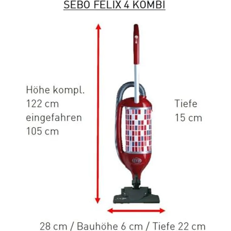 Sebo Felix 4 Kombi Rosso, Rot – Bild 2