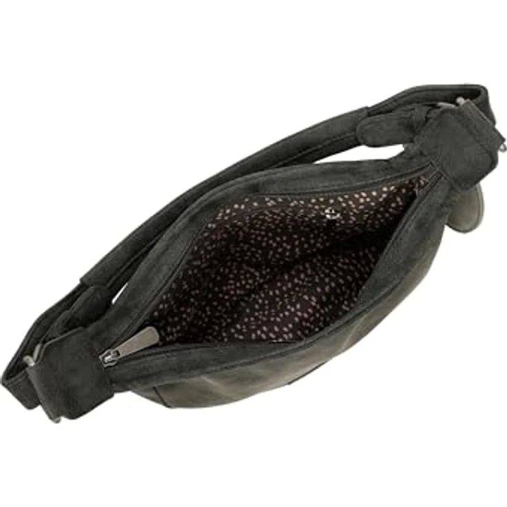 Fritzi aus Preußen Fritzi Hobo Schultertasche, geräumige 33 cm Handtasche mit Reißverschluss- und Handyfach, Schwarz – Bild 3