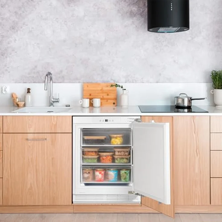 Cecotec Bolero Coolmarket TF BI 101 White E, Integrierbarer Mini-Gefrierschrank mit 101 l, Touch-Display, schnellem Einfrieren, umkehrbarer Tür, einstellbarer Temperatur von -14 °C bis -24 °C – Bild 3
