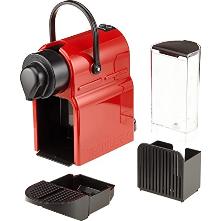 Krups Inissia XN 1005 Nespresso ruby red Kaffeekapselmaschine, rot – Bild 2