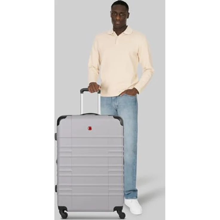 Wenger Amplar Evo 4 Rollen Trolley L 75 cm, grau, mit Dehnfalte, 100% ABS, praktisch und geräumig – Bild 8