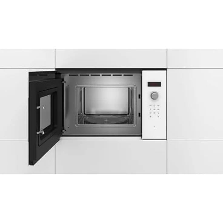 Bosch BFL523MW1F, 20-Liter Einbau-Mikrowelle mit 800 W, weiß, 7 automatische Programme, Edelstahl Innenraum und LED-Anzeige – Bild 4