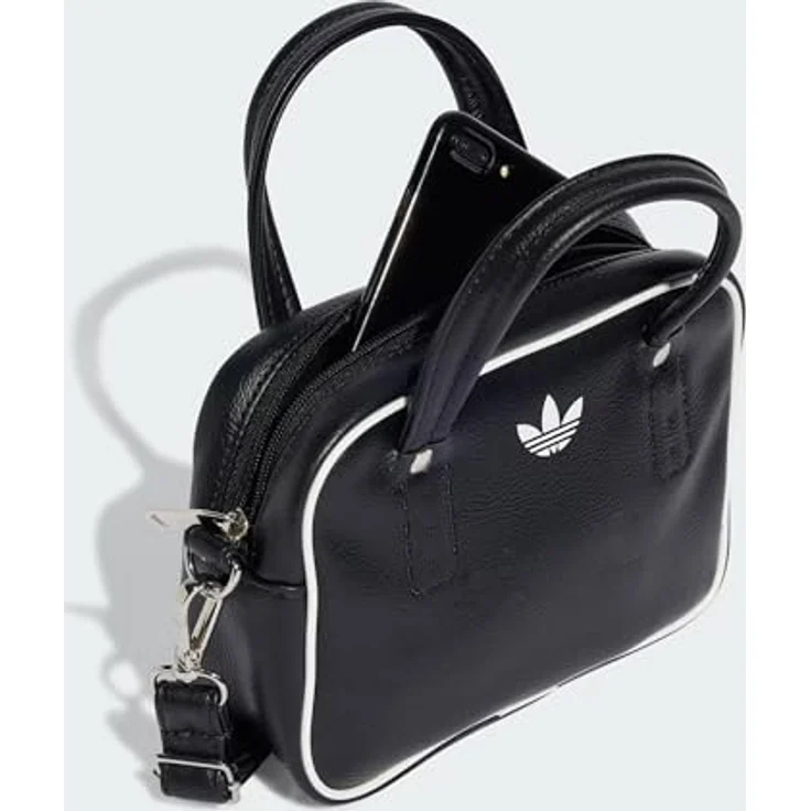 adidas Originals ADICOLOR SB Sporttasche, elegante Schultertasche mit verstellbarem Riemen und legendärem Trefoil-Print, schwarz – Bild 3