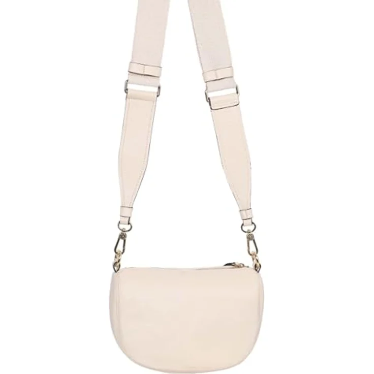 abro Mina Umhängetasche Leder, 26 cm, beige, 100% Leder, 26 cm x 8 cm x 18 cm – Bild 4