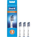 Oral-B TriZone Elektrische Zahnbürstenköpfe, 3 Stück, entfernt Zahnbelag, ideal für empfindliche Zähne und Zahnfleisch, weiß