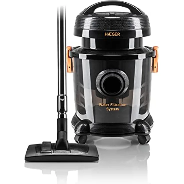 HAEGER AQUACLEAN 1200 VC-12W.044A, staubsauger mit wasserfilter, Schwarz