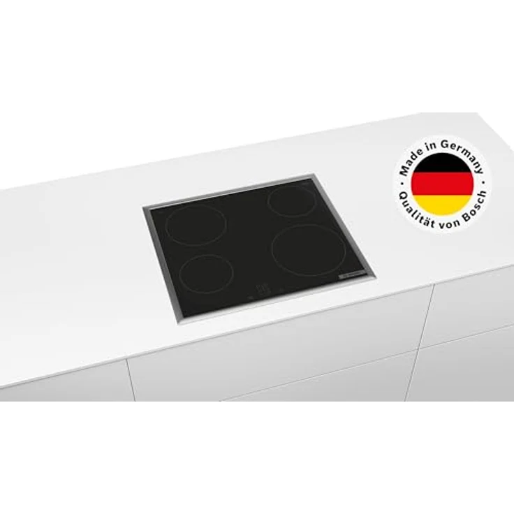 Bosch HBD230CR63 Backofen Set, Einbau-Backofen 60 cm, HBA510BA3, Schwarz, 3D Heißluft, Schnellaufheizung & Elektro-Kochfeld 60 cm, PKE645BA2E, Edelstahlrahmen, Touch Bedienung – Bild 2