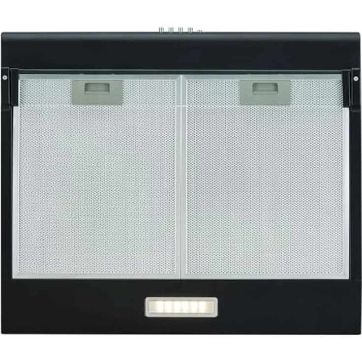 NEG Dunstabzugshaube NEG15-ATRB (schwarz) Edelstahl-Unterbau-Haube (Abluft/Umluft) und LED-Beleuchtung (60cm) Unterschrank- oder Wandanschluss – Bild 3