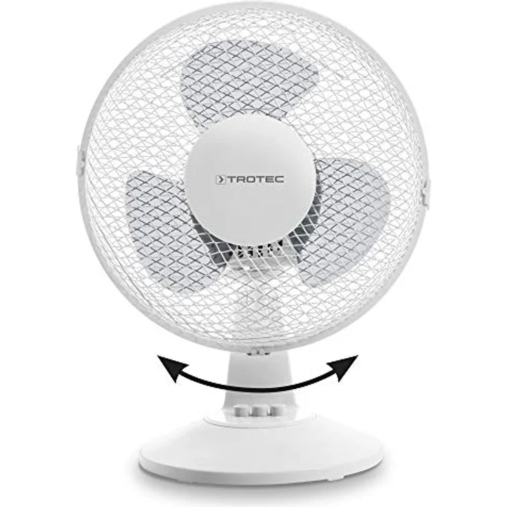Trotec TVE 10 Tischventilator 80°-Oszillation mit Abschaltfunktion, Ø 23 cm, 25W, weiß – Bild 8