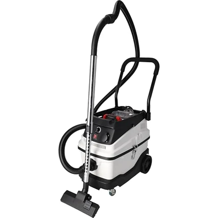 DEDRA DED6603, 1600 W Trommel-Vakuum für Trocken- und Nassreinigung, Beutellos, 30 l mit HEPA-Filter