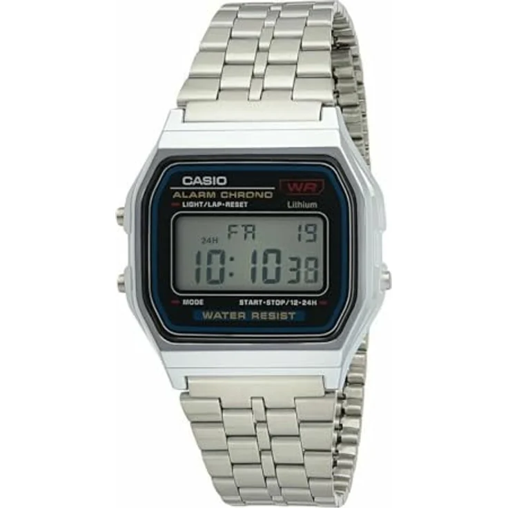 Casio Herren Uhr Vintage Reloj A159WA-N1, Wasserdicht, mit Mikro-Licht, Alarm und digitaler Stoppuhr – Bild 1