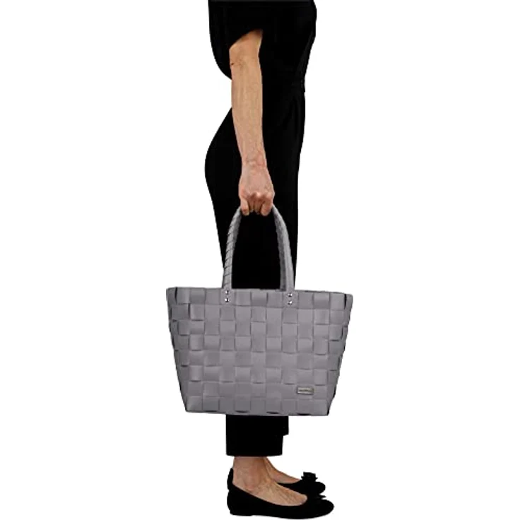 normani geflochtene Einkaufstasche mit Henkeln, extra robuste Tragetasche aus 70 % recyceltem Material, 20 Liter, Farbe Brown – Bild 3