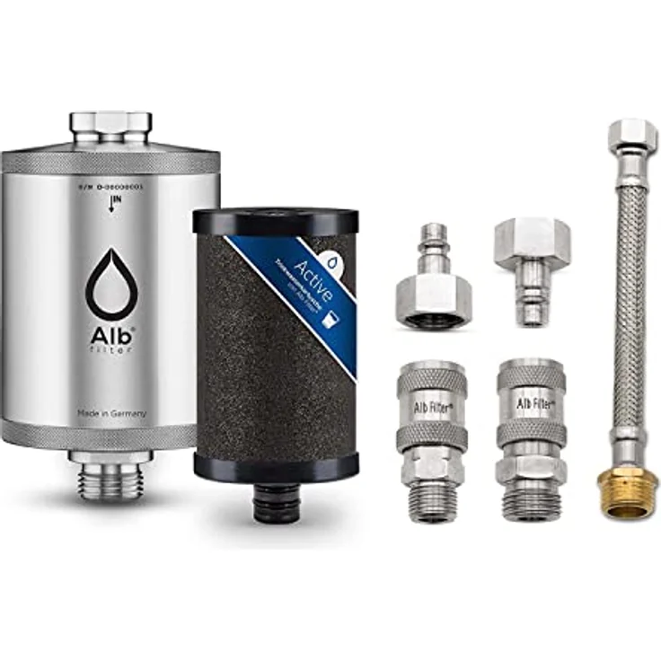 Alb Filter Active Untertisch Komplett-Set Schnellkupplung Edelstahl Natur - Wasserfilter mit plastikfreien Filterkartuschen – Bild 1