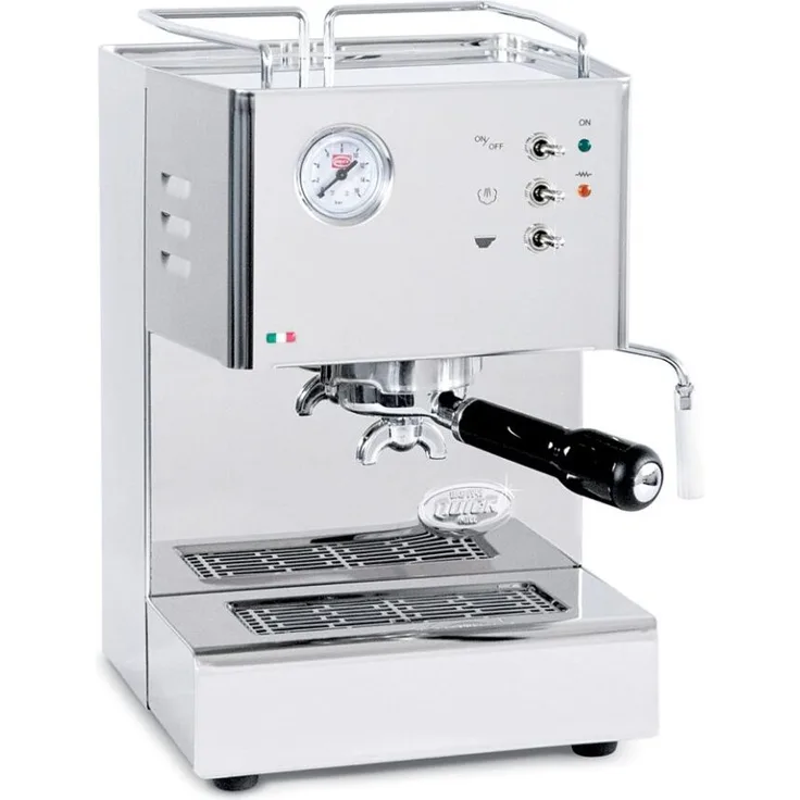 Quick Mill Orione Espressomaschine Edelstahl poliert, Einkreiser mit Thermoblock und hochwertigem Design