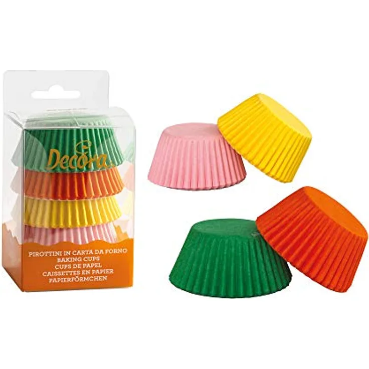 Decora 0339915 Muffinförmchen, Papier-Ofen, Mehrfarbig, 75 Einheiten