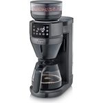 Severin KA4849, Filterkaffeemaschine, Schwarz, mit Vollautomatischer „Cup Control“ und Goldton-Filter