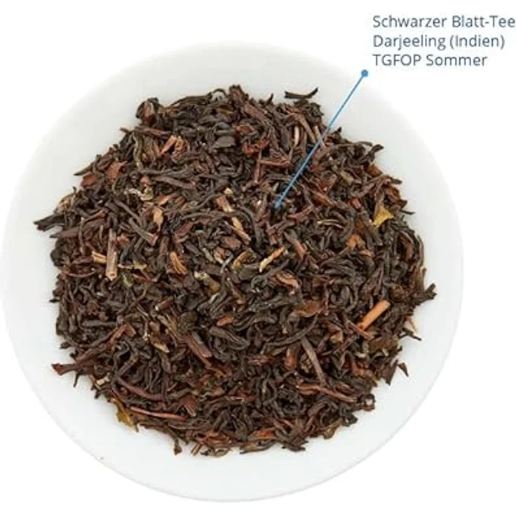 Tee Handels Kontor Bremen Schwarzer Tee Darjeeling, Sommer
TGFOP, lose | 100 g - Premiumtee lose – Bild 3