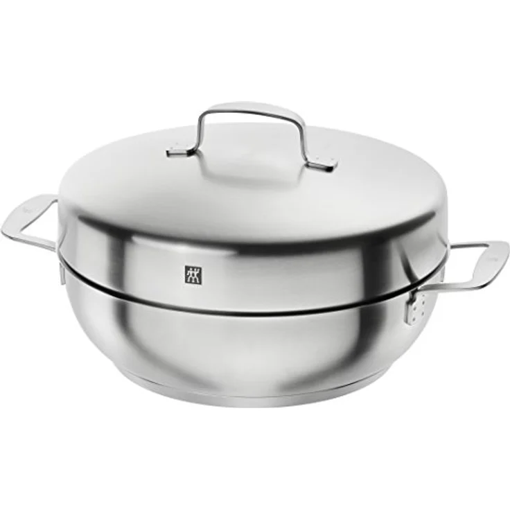 ZWILLING Plus Räuchertopf 33 cm, Edelstahl, Silber, fettfreies Räuchern von Fisch, Fleisch und Gemüse – Bild 1