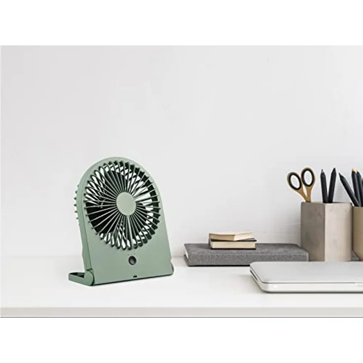 Setpoint Mini Ventilatoren 2er SET, Akku mit USB-C Anschluss, 3 Geschwindigkeitsstufen, Grün, Höhe 23cm – Bild 5