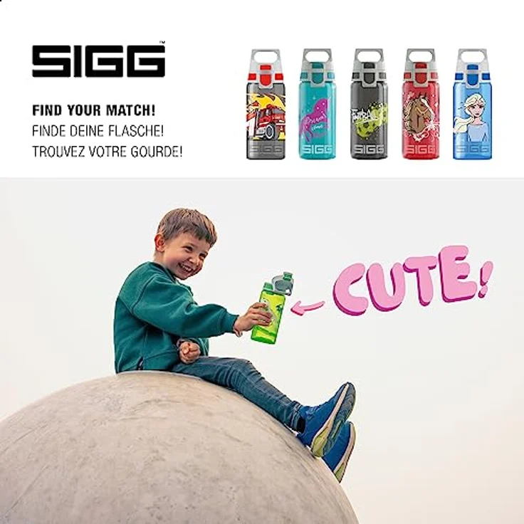 Sigg Kinder VIVA ONE Hearts, 0.5 L, Polypropylen, BPA Frei Trinkflasche – Bild 5