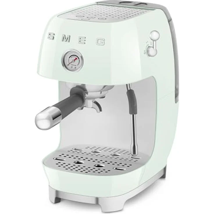 Smeg ECF03PGEU, Premium Siebträgermaschine im 50’s Style, Pastellgrün, mit Cold-Brew-Funktion und manueller Dampflanze – Bild 6
