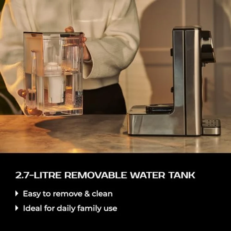 SORSO Flow Heißwasserspender mit 2600 W Leistung, 7 Temperaturstufen, 5 Mengenoptionen und 2,7-Liter-Wassertank, Edelstahl – Bild 8
