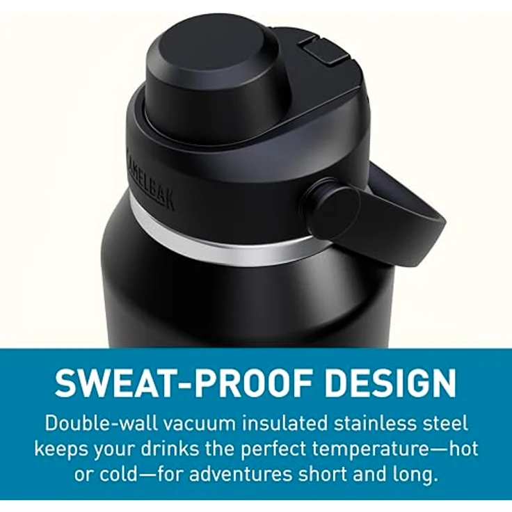 CAMELBAK Thrive Chug Isolierte Edelstahl Wasserflasche, 1,2 L, leicht zu tragen, auslaufsicher, schwarz – Bild 5