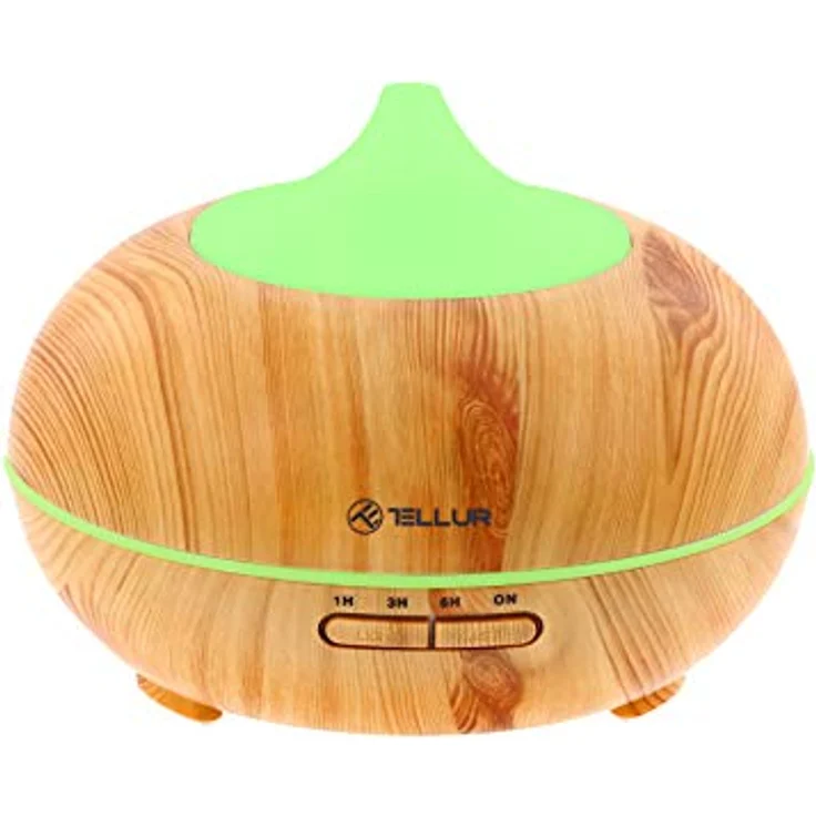 TELLUR Braun WiFi Smart Aroma Diffusor, 300ml, LED, Holz, 169 mm mit Stimmung LED-Beleuchtung – Bild 3