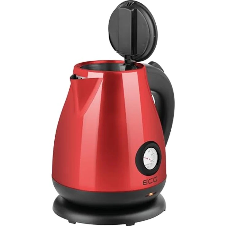ECG RK 1705 Metallico Rosso, 2200W, 1,7l Wasserkocher aus Edelstahl mit Wassertemperaturanzeige – Bild 3