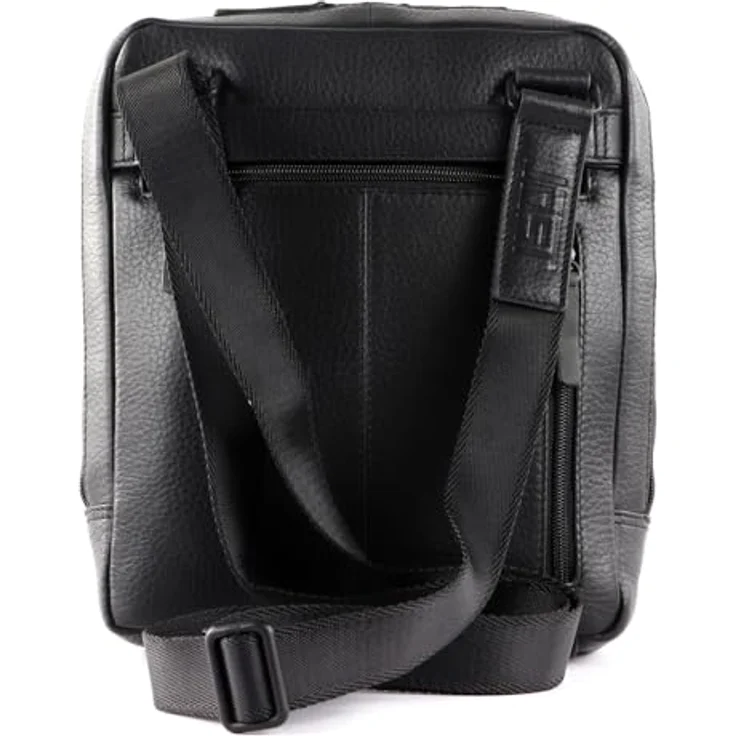 Jost Bodybag Stockholm Shoulder Bag Zip S, Umhängetasche aus hochwertigem Vollnarben-Rindleder, schwarz, 23 x 6 x 26 cm – Bild 3