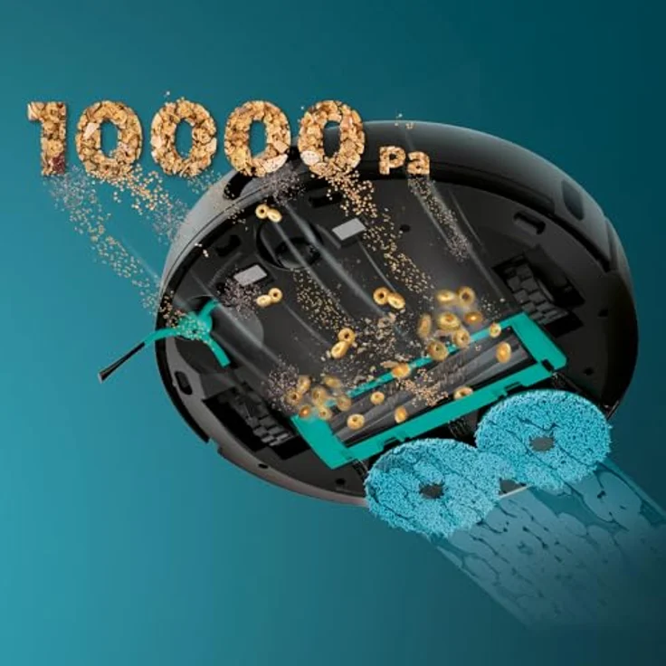 Cecotec Conga 9990 AI Spin Revolution Ultra Power Home, Saugroboter mit 10.000 Pa, Lasernavigation, Automatikentleerung, 240 Minuten Akkulaufzeit, Künstliche Intelligenz – Bild 4