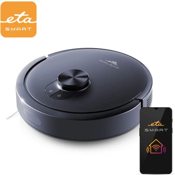 eta Saugroboter mit Wischfunktion Galaxo 423990000, beutellos, 5000 Pa Saugkraft, 150 Minuten Laufzeit, 360°-Laser-Navigation, Alexa-kompatibel