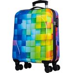 NOWI Hartschalenkoffer klein 56cm – 36L Volumen – 8 Rollen 360° drehbar – Leichter ABS Koffer mit Zahlenschloss & Teleskopgestänge (M, schwarz)