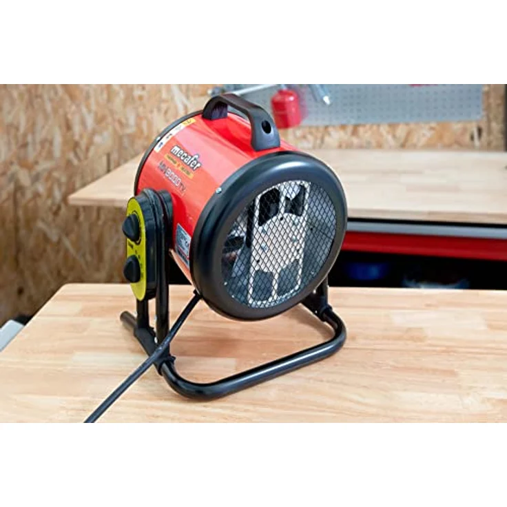 Mecafer mh3000vt Heizlüfter, 3000 W Turbo, schwenkbar bis 60°, für Räume bis 40 m², Edelstahl-Heizelement – Bild 5
