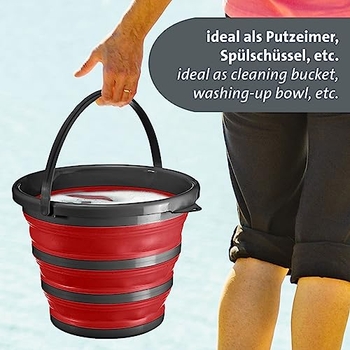 3L Faltbarer Eimer Blau | Zusammenklappbarer Wassereimer Für Camping & Garten