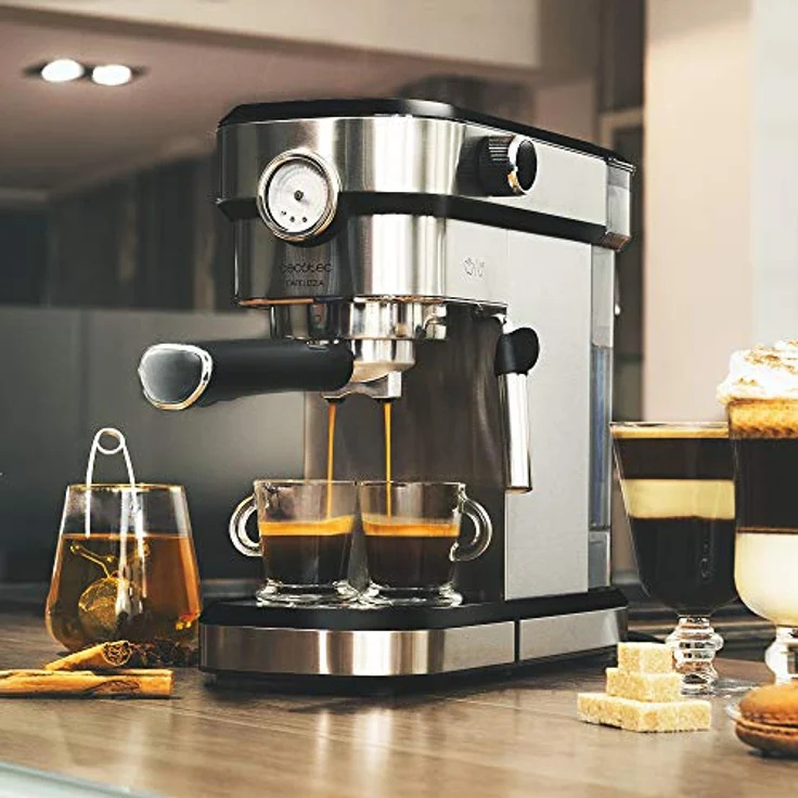 Cecotec Cafelizzia 790 Steel Pro Manuelle Express-Kaffeemaschine, 1,2 L, 20 bar, 1350W, Edelstahl – Bild 5
