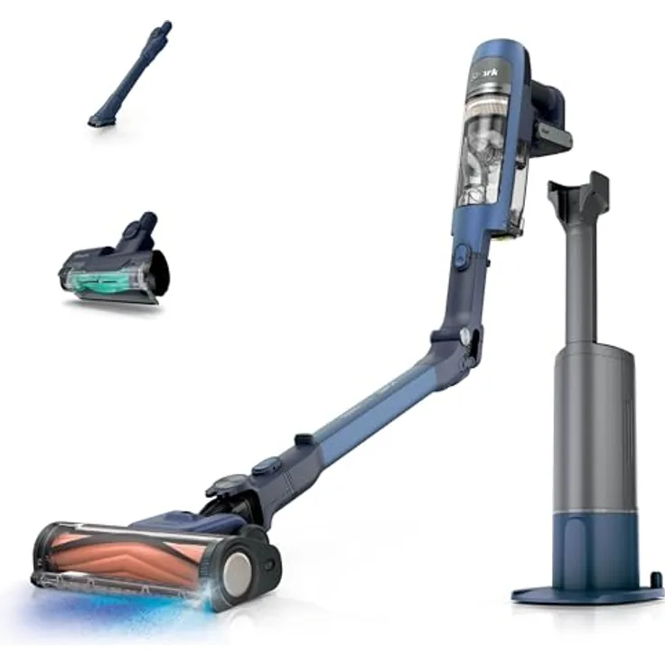 Shark PowerDetect Speed IA3241EUT Akku-Staubsauger, 350 Watt, 60 Min. Laufzeit, beutellos, HEPA-Filter, Lithium-Ionen, blau