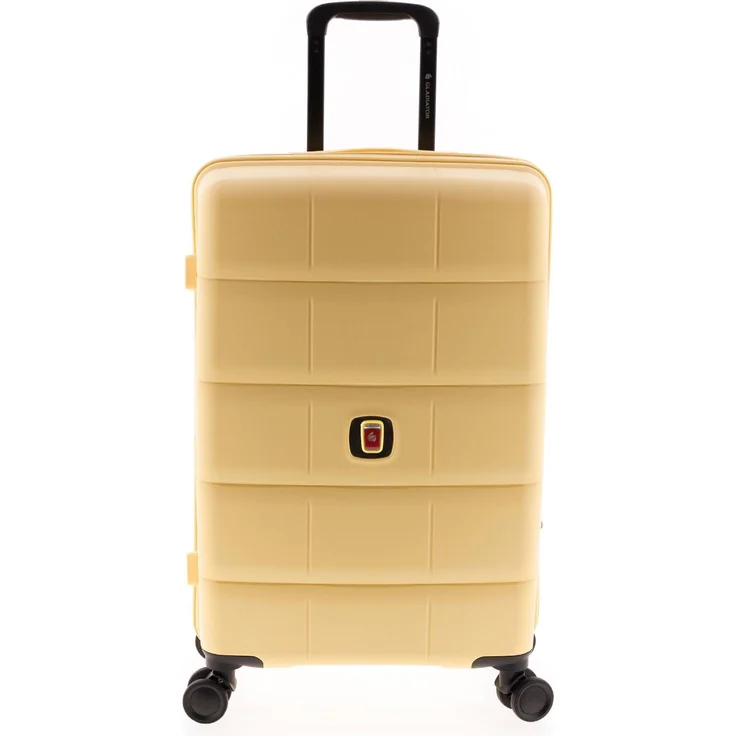 Wüsthof Koffer 2700 4 Rollen Trolley 64 cm, Gelb, mit 70 l Stauraum und arretierbarem Griff