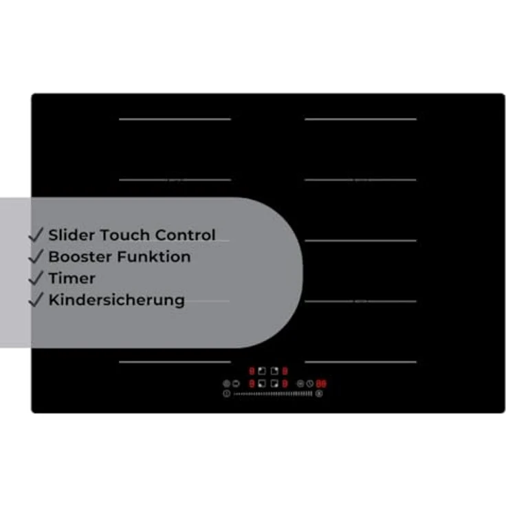 PKM Induktions-Kochfeld IN77-2FZS, mit integrierter Dunstabzugshaube – Bild 2