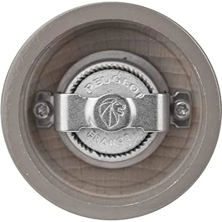 PEUGEOT - Pfeffermühle Bistro 10 cm - Klassische Mahlgradeinstellung - Aus Holz mit PEFC-Siegel - Hergestellt in Frankreich - Taupegrau lackiert – Bild 2