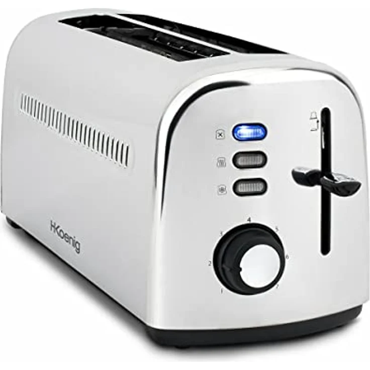 H.Koenig TOAS32 Toaster 4 Scheiben, Edelstahl [Energieklasse A+], Silver - Vielseitige Nutzung, praktische Funktionen, optimale Leistung – Bild 2
