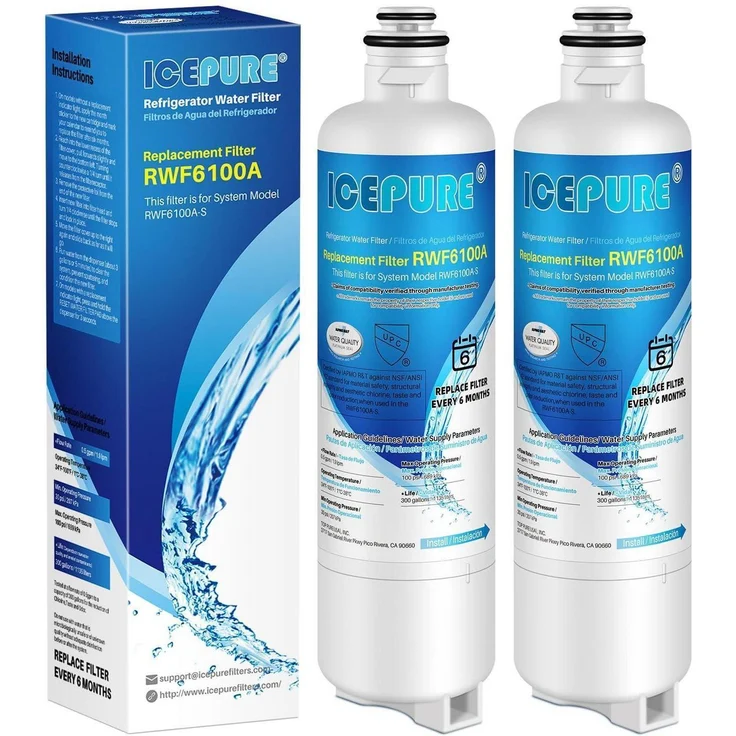 Icepure Kühlschrank-Wasserfilter Ersatz für Bosch Ultra Clarity Pro, 2 Stück, hocheffiziente Filtration, werkzeugfreie Installation