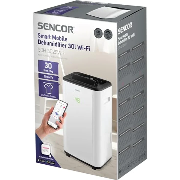 SENCOR Tragbarer Luftentfeuchter SDH 3028WH mit hoher Effizienz – Bild 3
