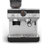 Krups Siebträgermaschine Precision, mit Edelstahl-Mahlwerk, intuitiver Bedienfläche, Pre-Infusion-Einstellungen, Schwarz