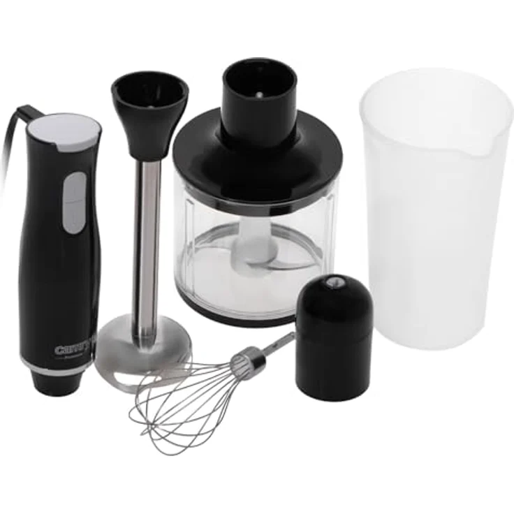 Camry Stabmixer CR 4630, Stabmixer-Set, Edelstahlklingen, 800W, mit Becher Schneebesen, schwarz – Bild 3