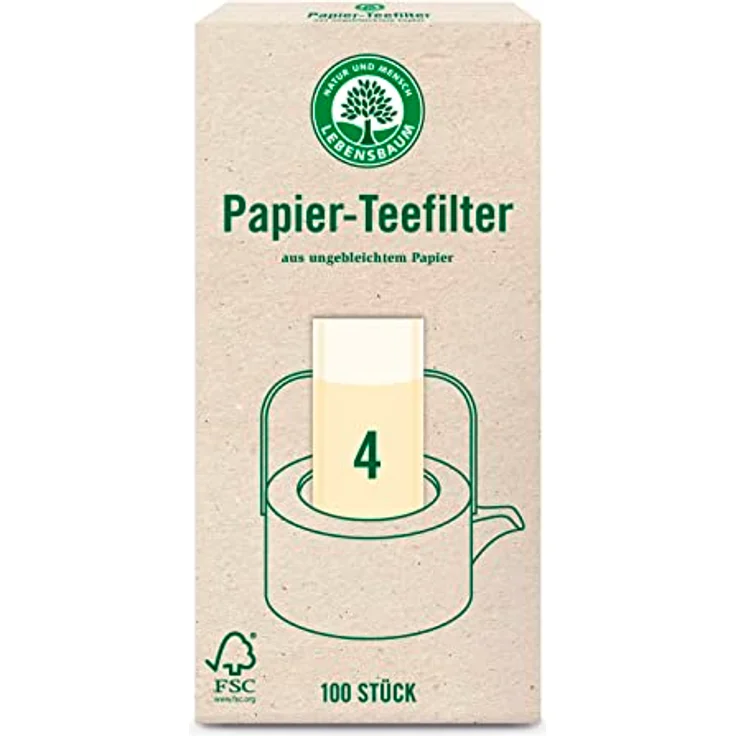 Lebensbaum Papierteefilter Größe 4 – Bild 2