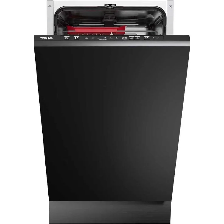 Teka DFI 44800, Voll integriert, Geschirrspüler für 10 Maßgedecke, Schwarz, 45 cm breit, digitaler Touch-Bedienfeld